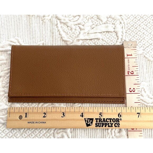 Stone Mountain Accessories Handbags - Stone Mountain Made With Love Checkbook Cover Tan Brown Pebbled Texture